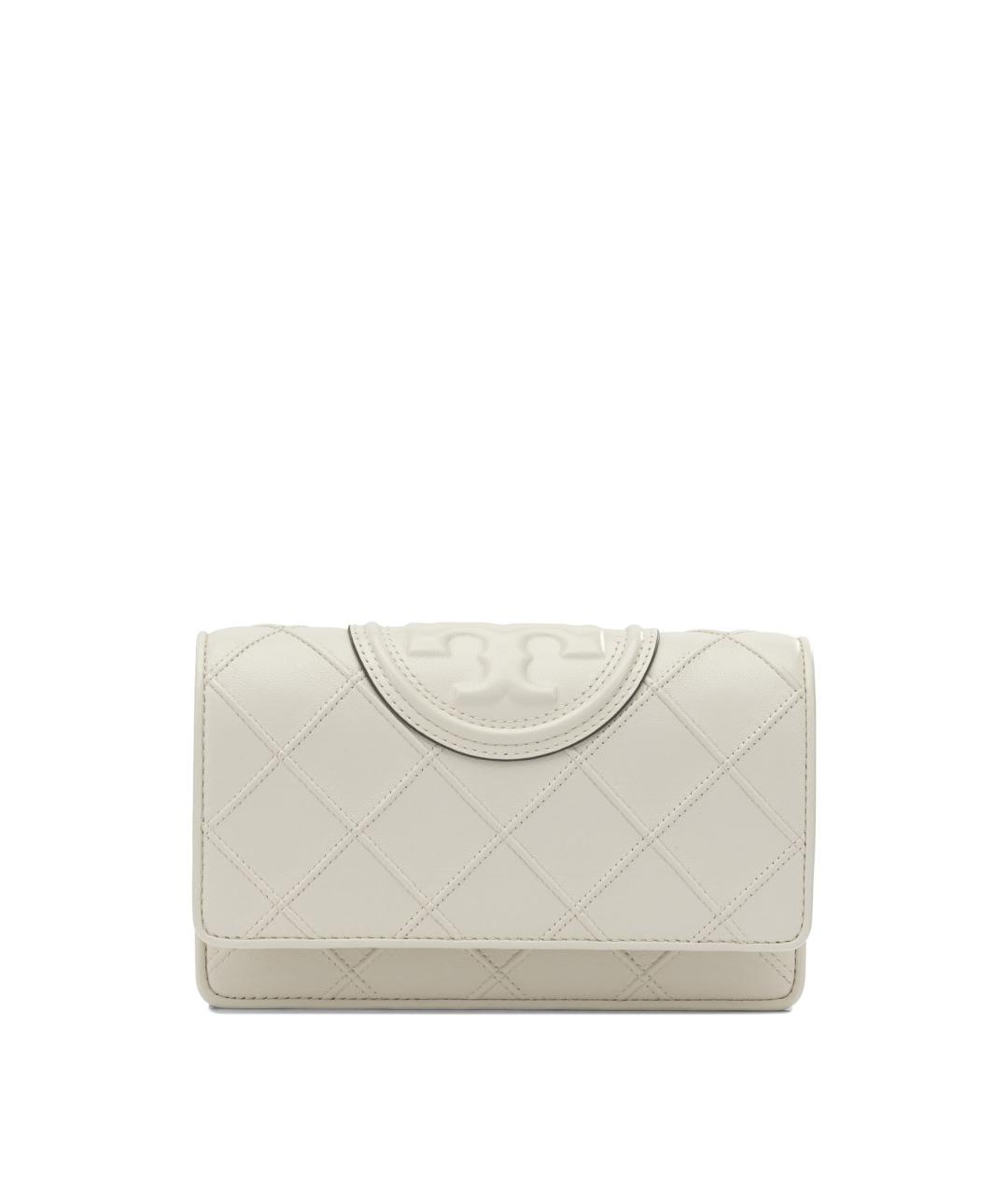 TORY BURCH Белый кожаный кошелек, фото 1