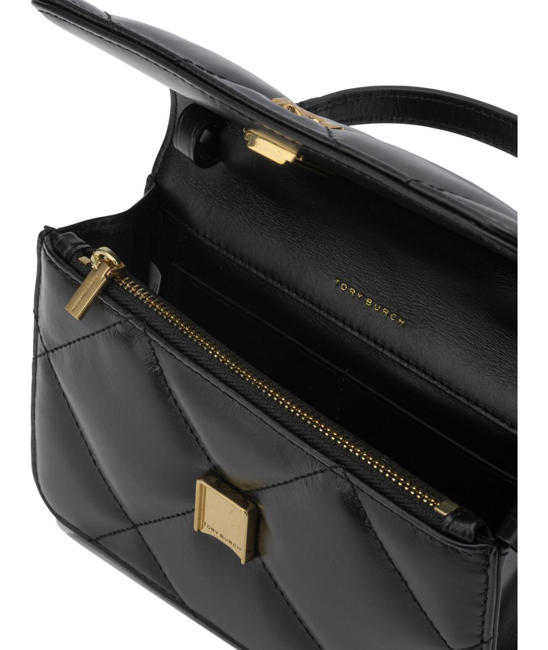 TORY BURCH Черная кожаная сумка через плечо, фото 5