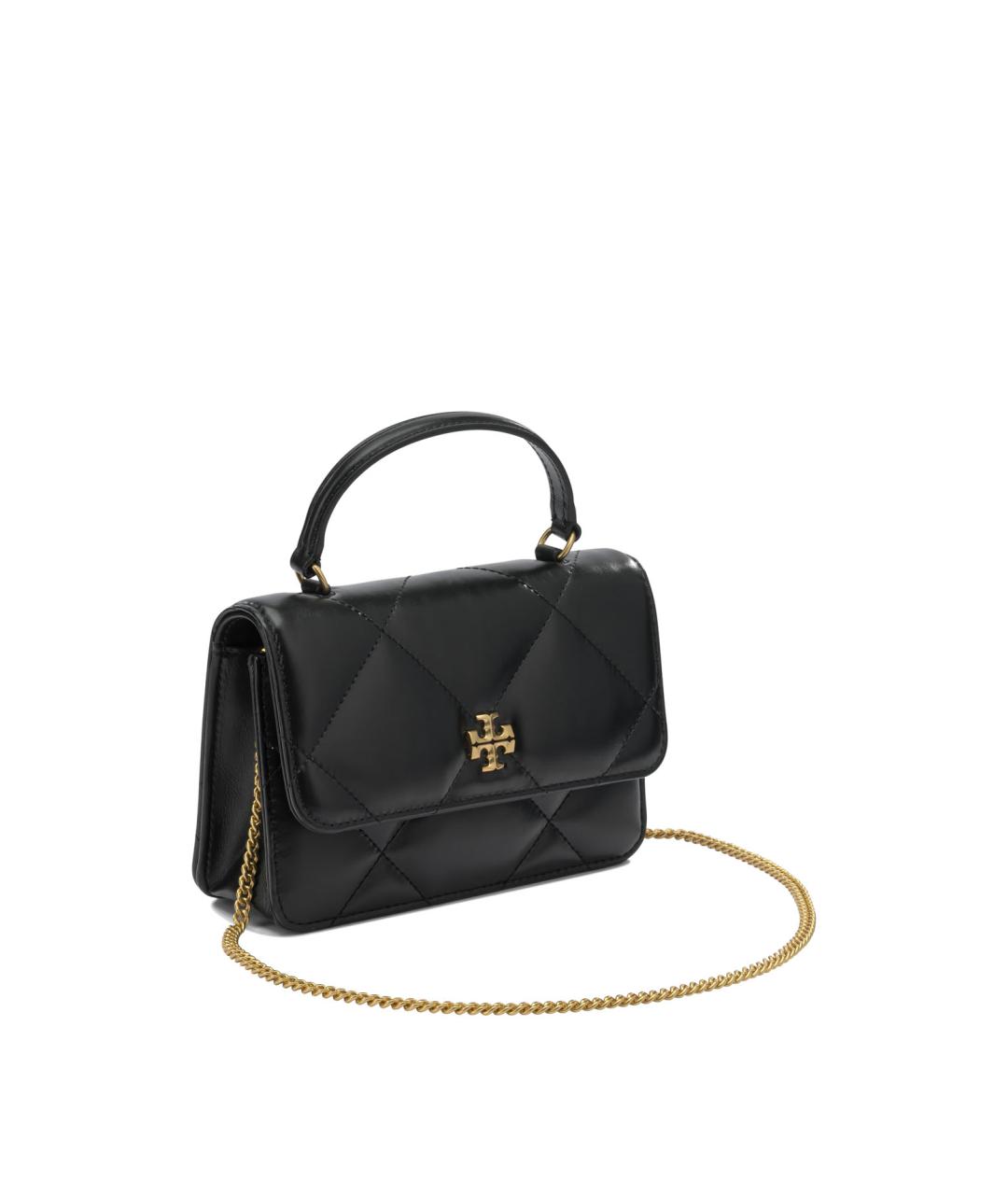 TORY BURCH Черная кожаная сумка через плечо, фото 2