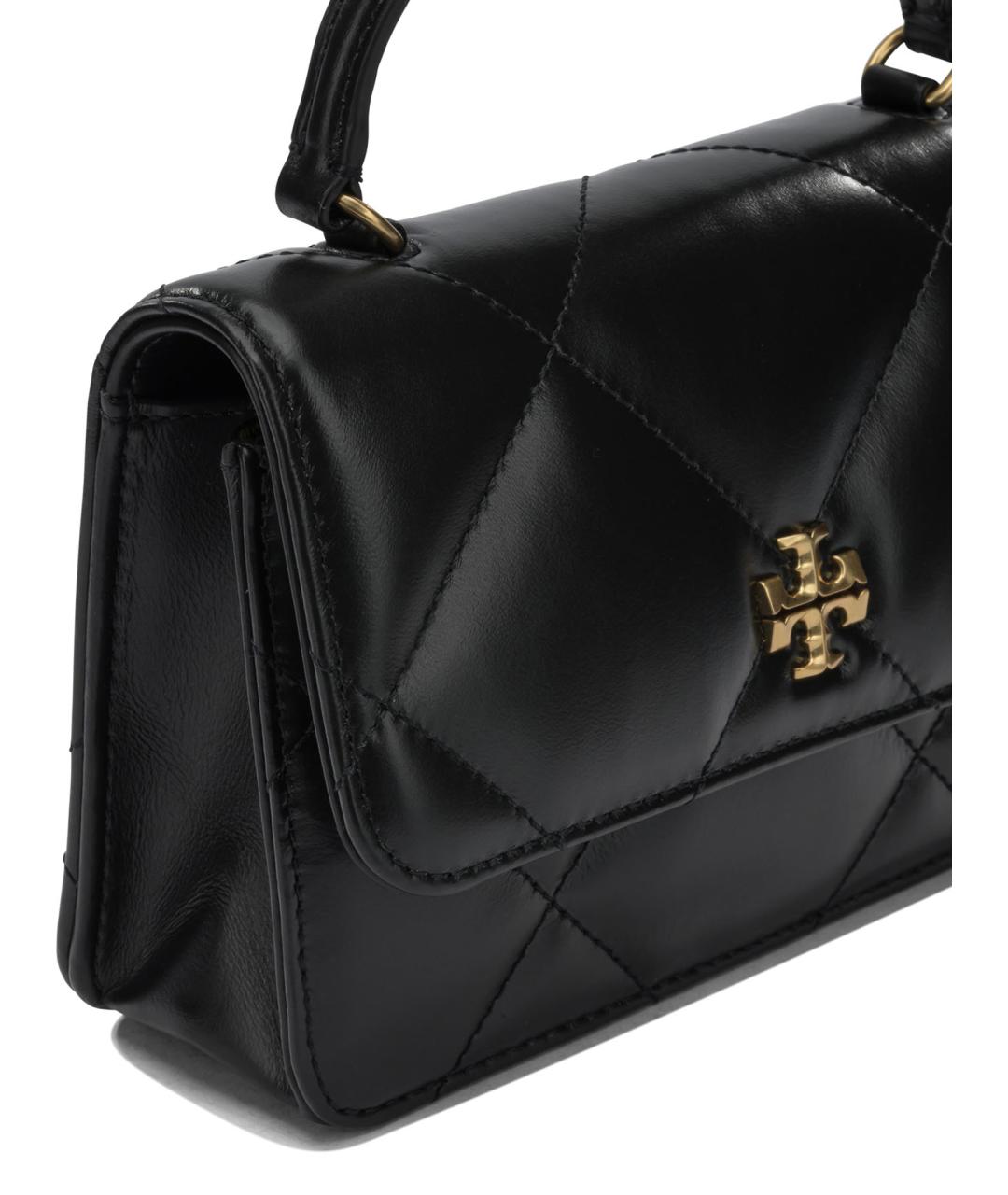 TORY BURCH Черная кожаная сумка через плечо, фото 4