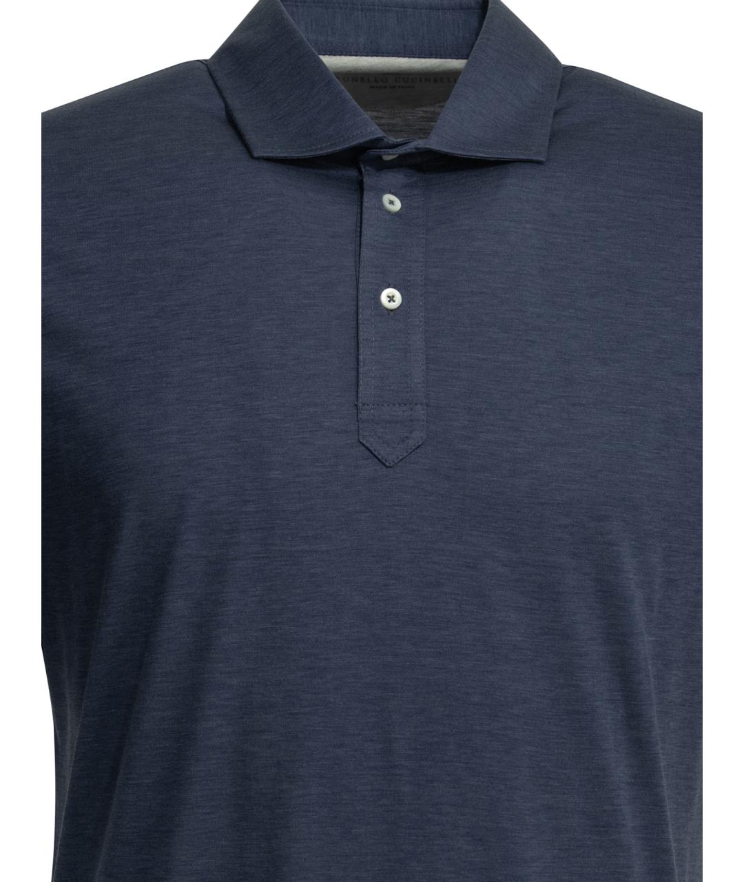 BRUNELLO CUCINELLI Синяя футболка, фото 3