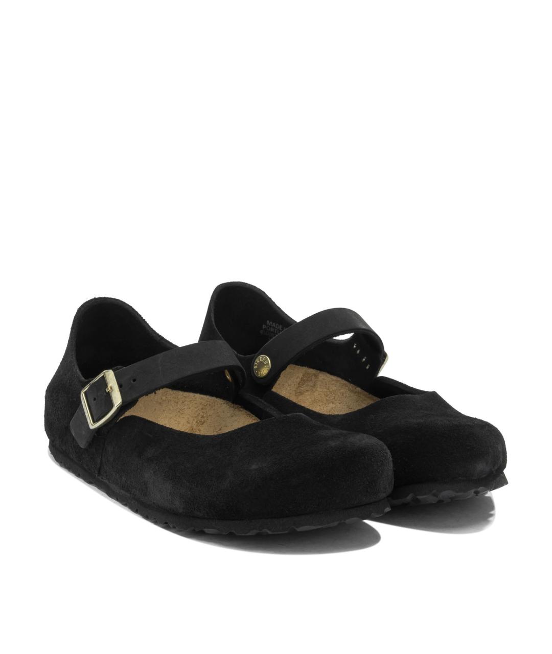 BIRKENSTOCK Черные замшевые балетки, фото 2