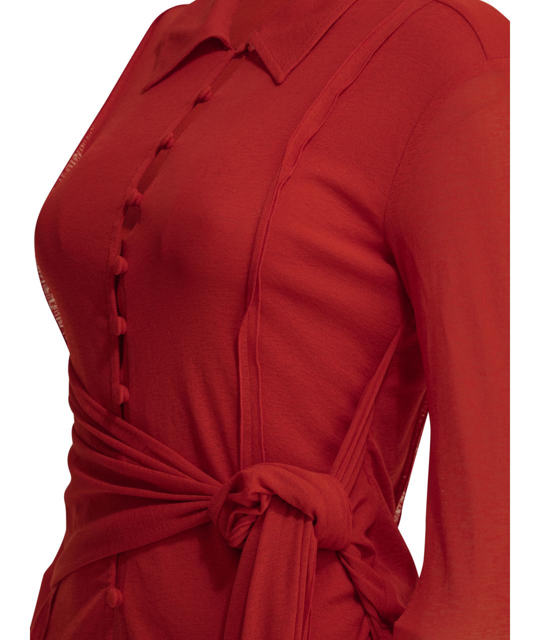 GANNI Красная полиэстеровая рубашка, фото 4