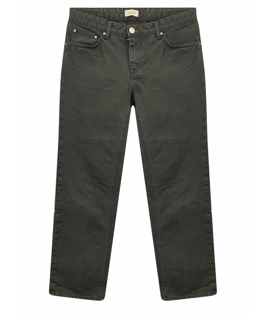TOTEME Черные хлопковые прямые джинсы, фото 1