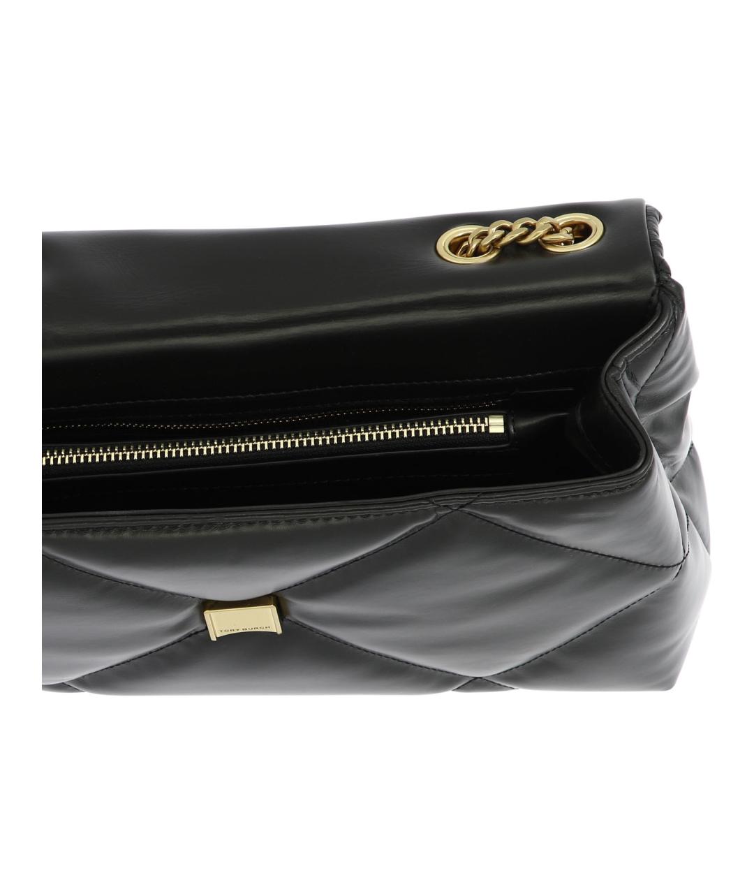 TORY BURCH Черная кожаная сумка через плечо, фото 5