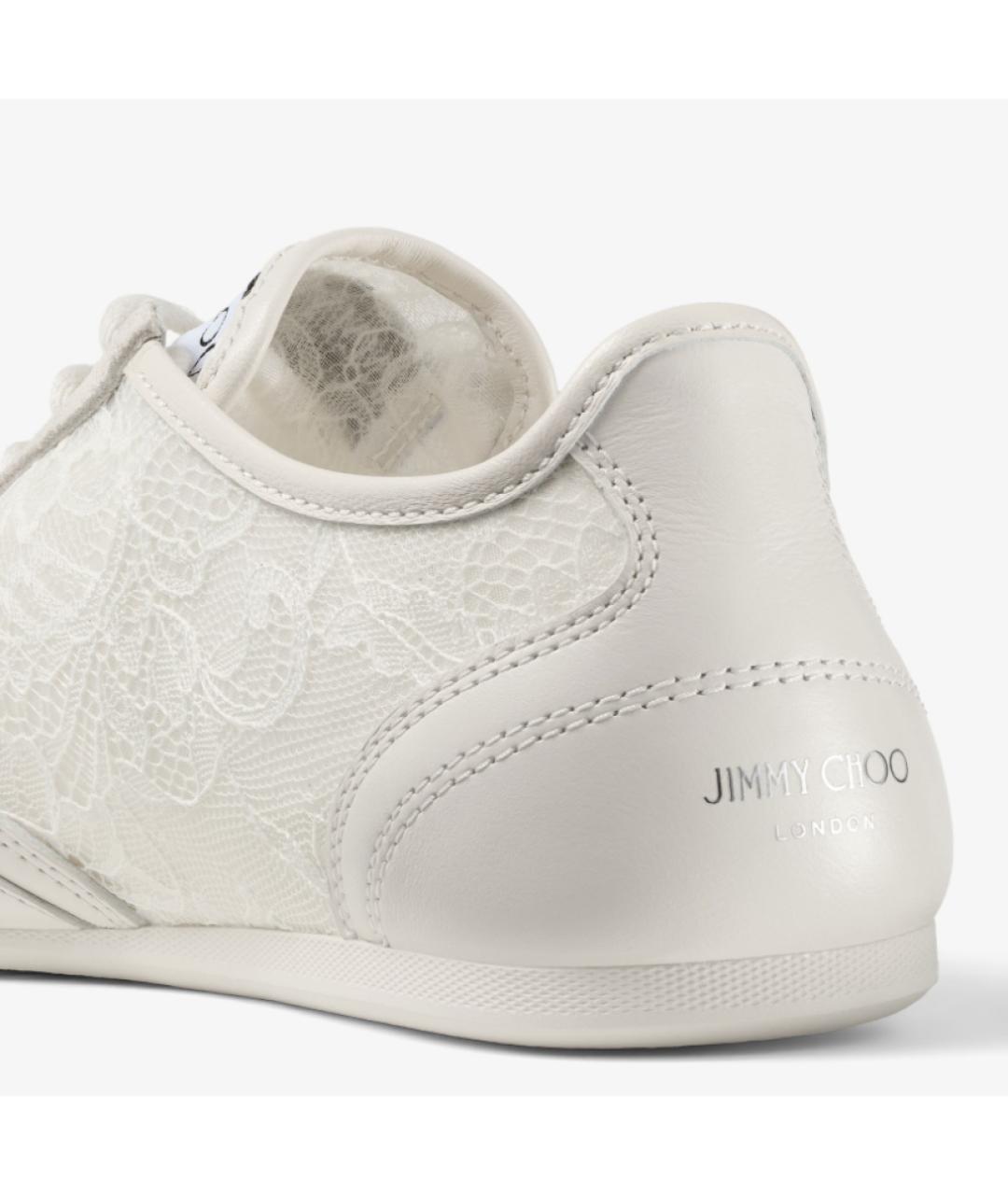 JIMMY CHOO Бежевые текстильные кеды, фото 5