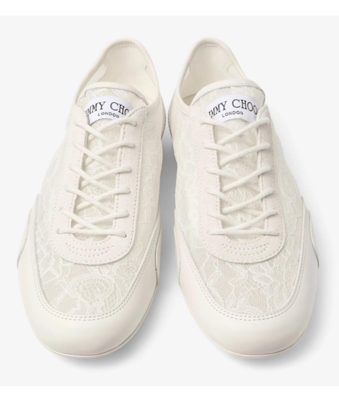 JIMMY CHOO Бежевые текстильные кеды, фото 4