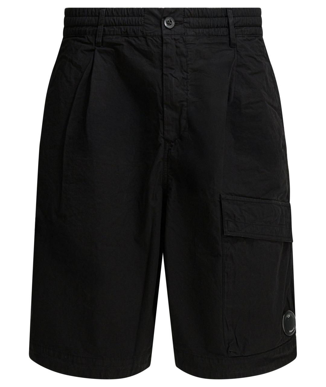 CP COMPANY Черные хлопковые шорты, фото 1