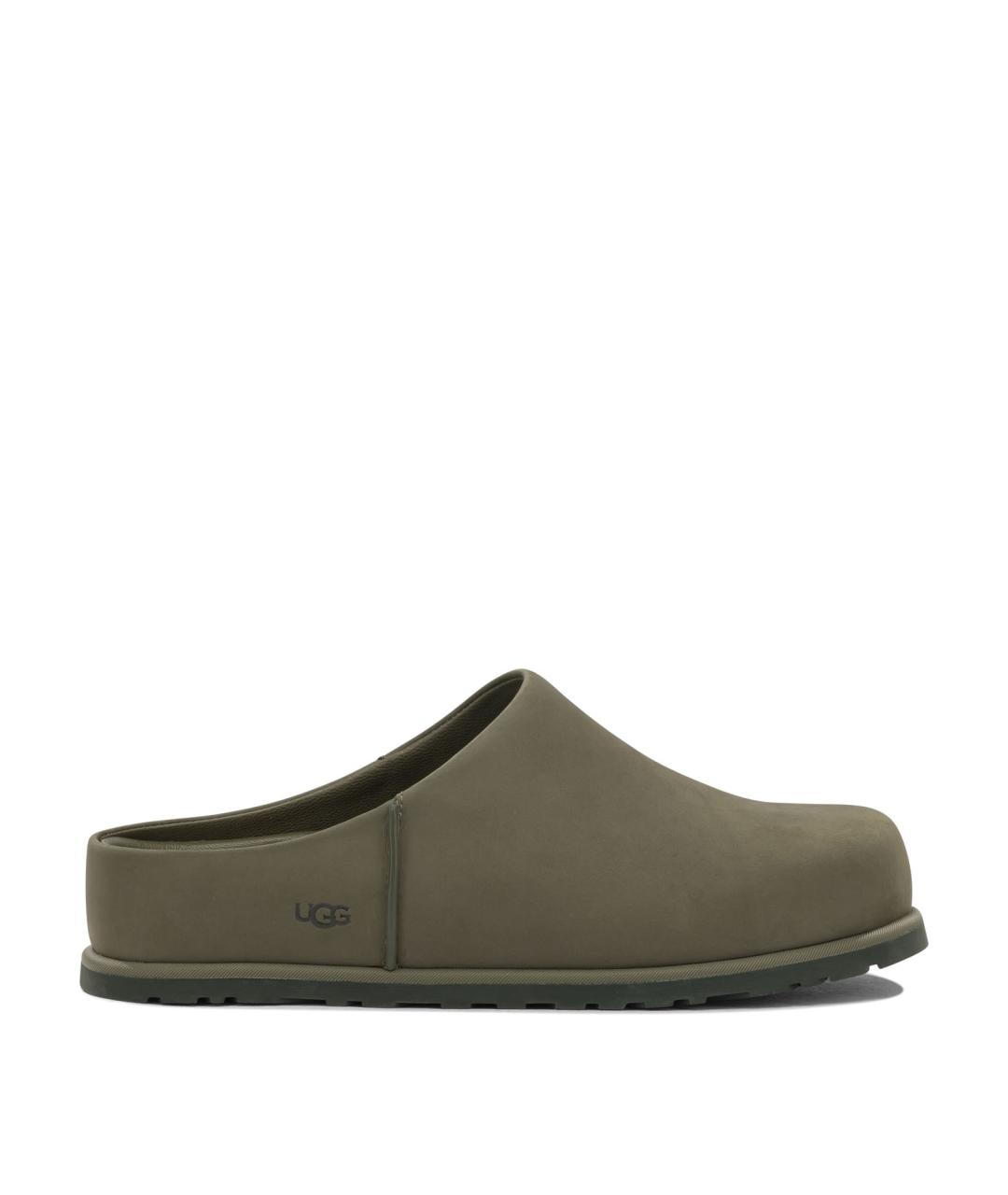 UGG AUSTRALIA Зеленые кожаные сандалии, фото 1