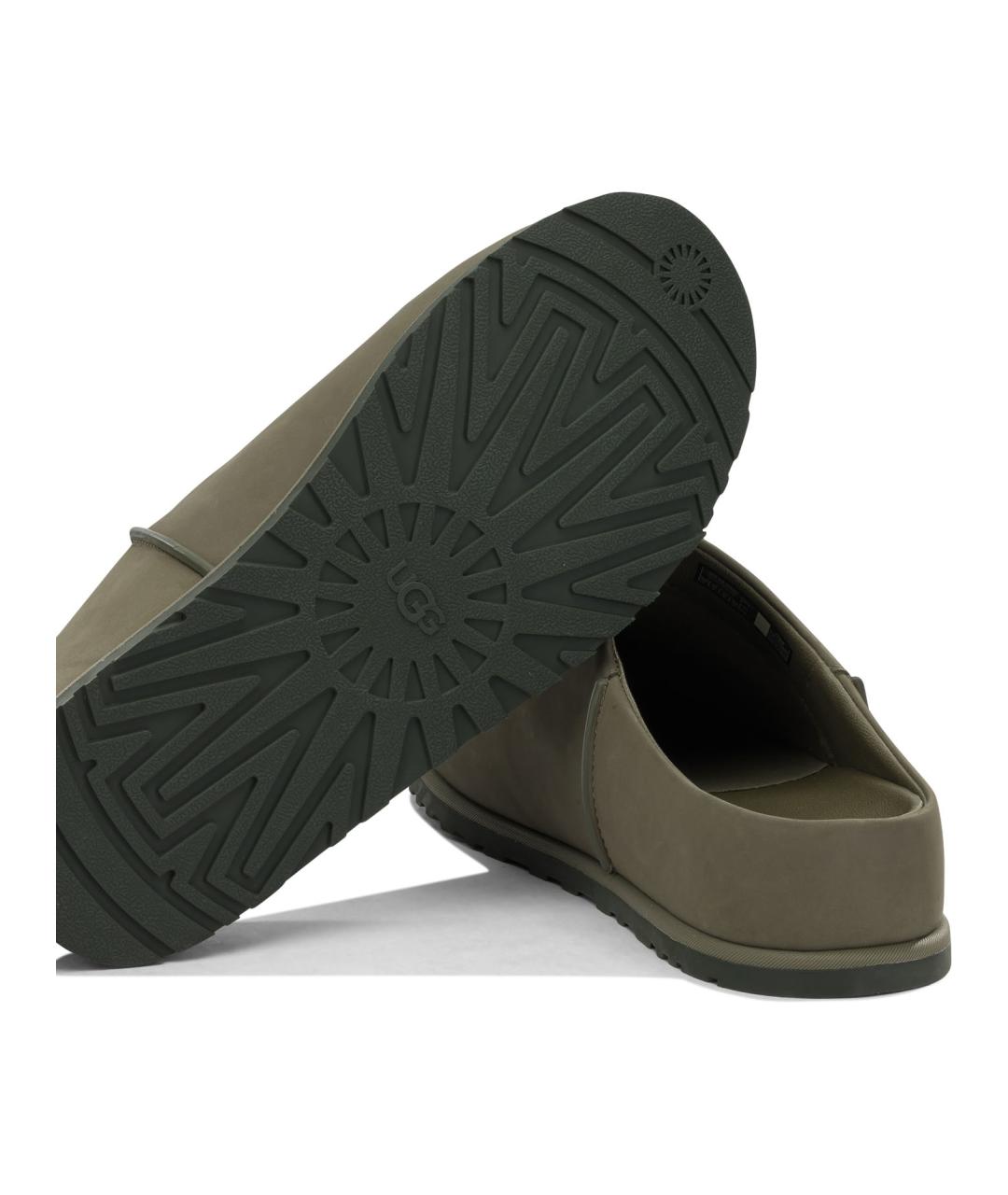 UGG AUSTRALIA Зеленые кожаные сандалии, фото 5