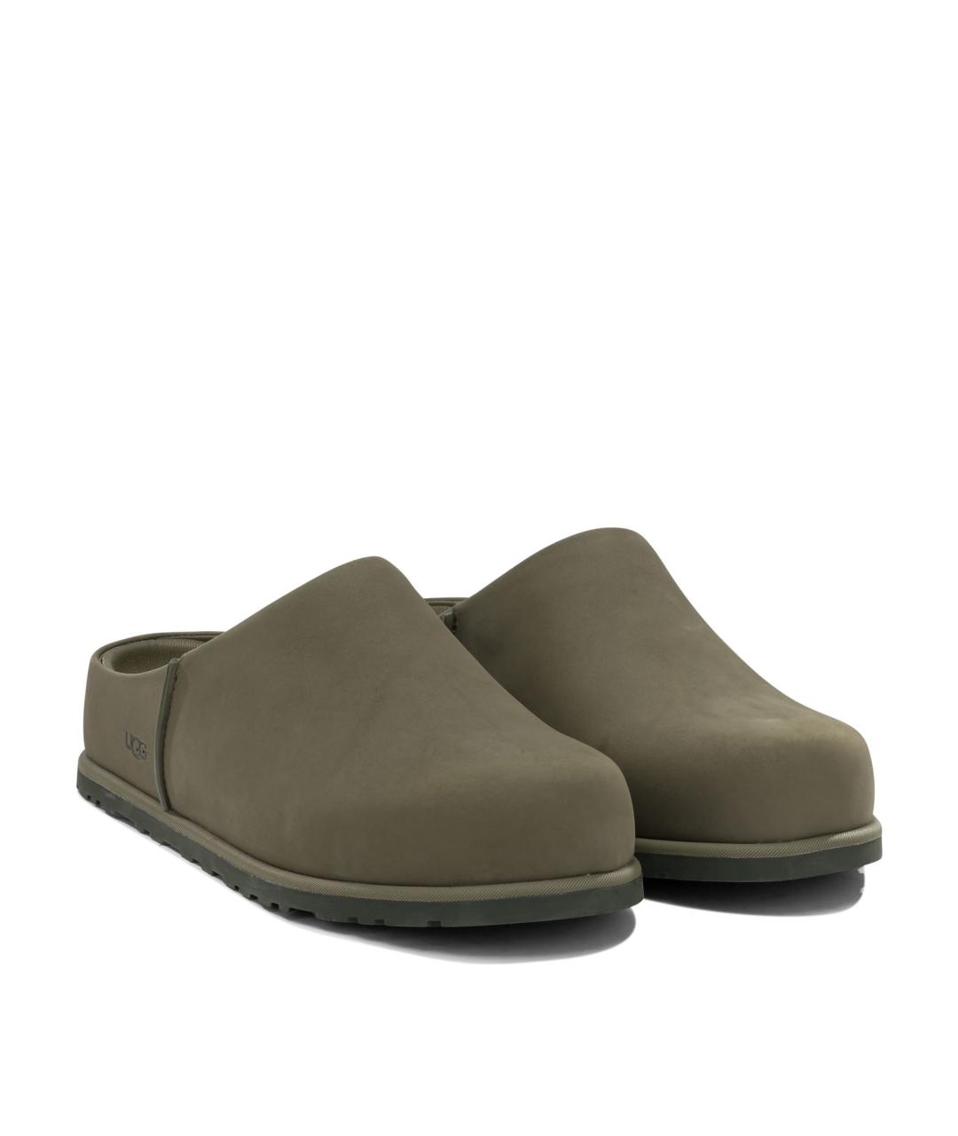 UGG AUSTRALIA Зеленые кожаные сандалии, фото 2