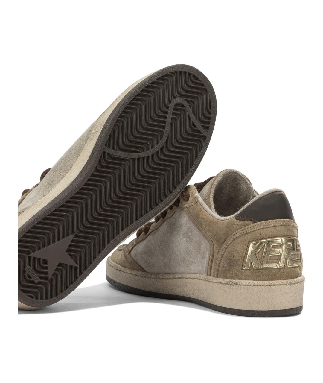 GOLDEN GOOSE DELUXE BRAND Бежевые кожаные кеды, фото 5