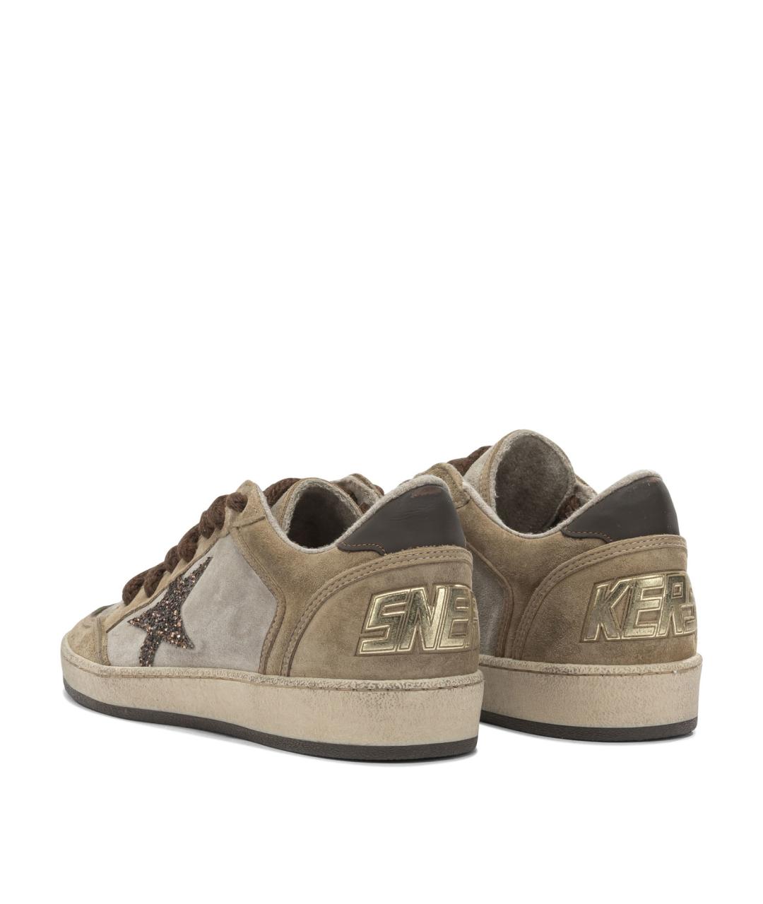 GOLDEN GOOSE DELUXE BRAND Бежевые кожаные кеды, фото 4