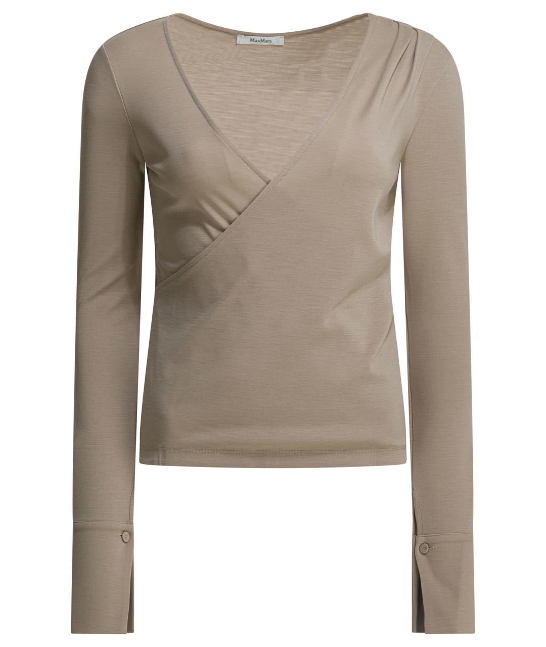 MAX MARA Бежевый шерстяной джемпер / свитер, фото 1