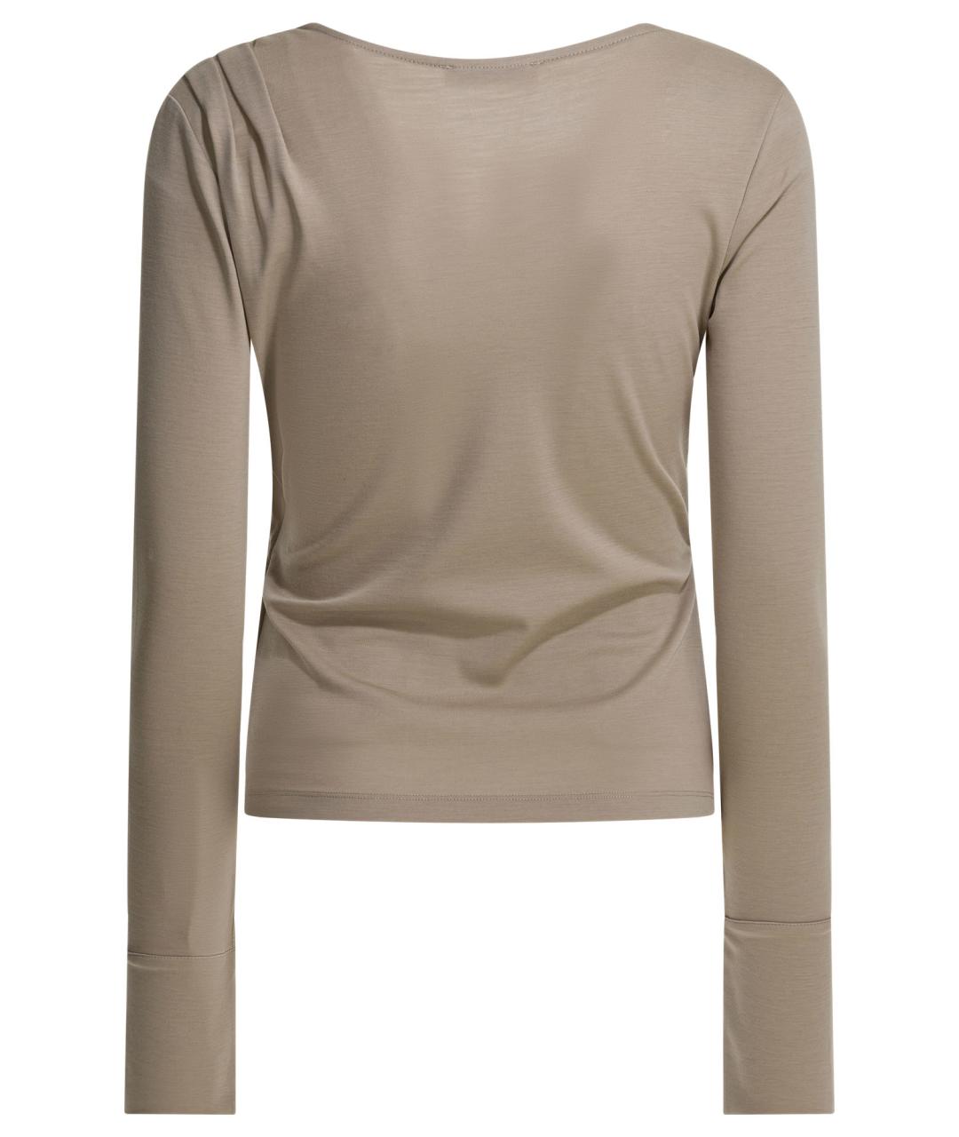 MAX MARA Бежевый шерстяной джемпер / свитер, фото 2