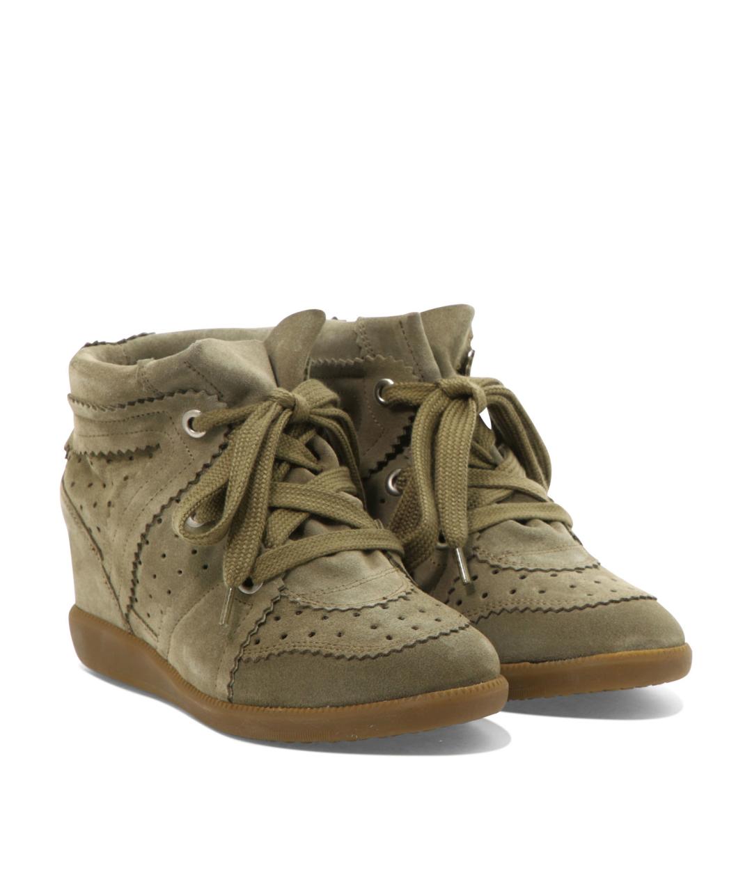 ISABEL MARANT Коричневые замшевые кроссовки, фото 2