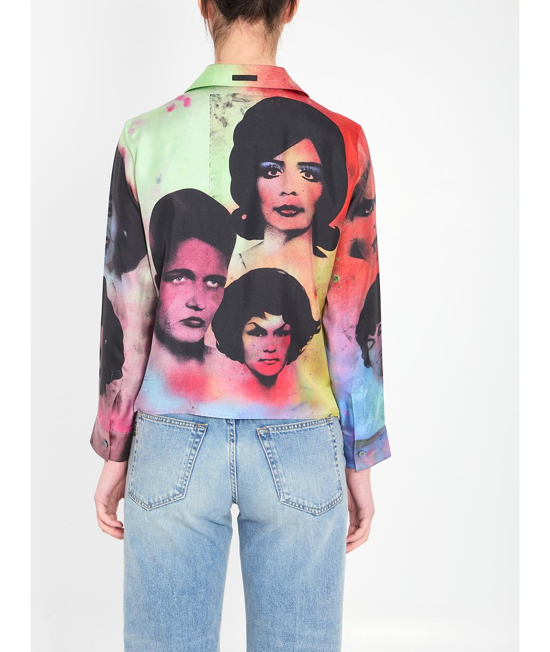 VERSACE Мульти шелковая рубашка, фото 4