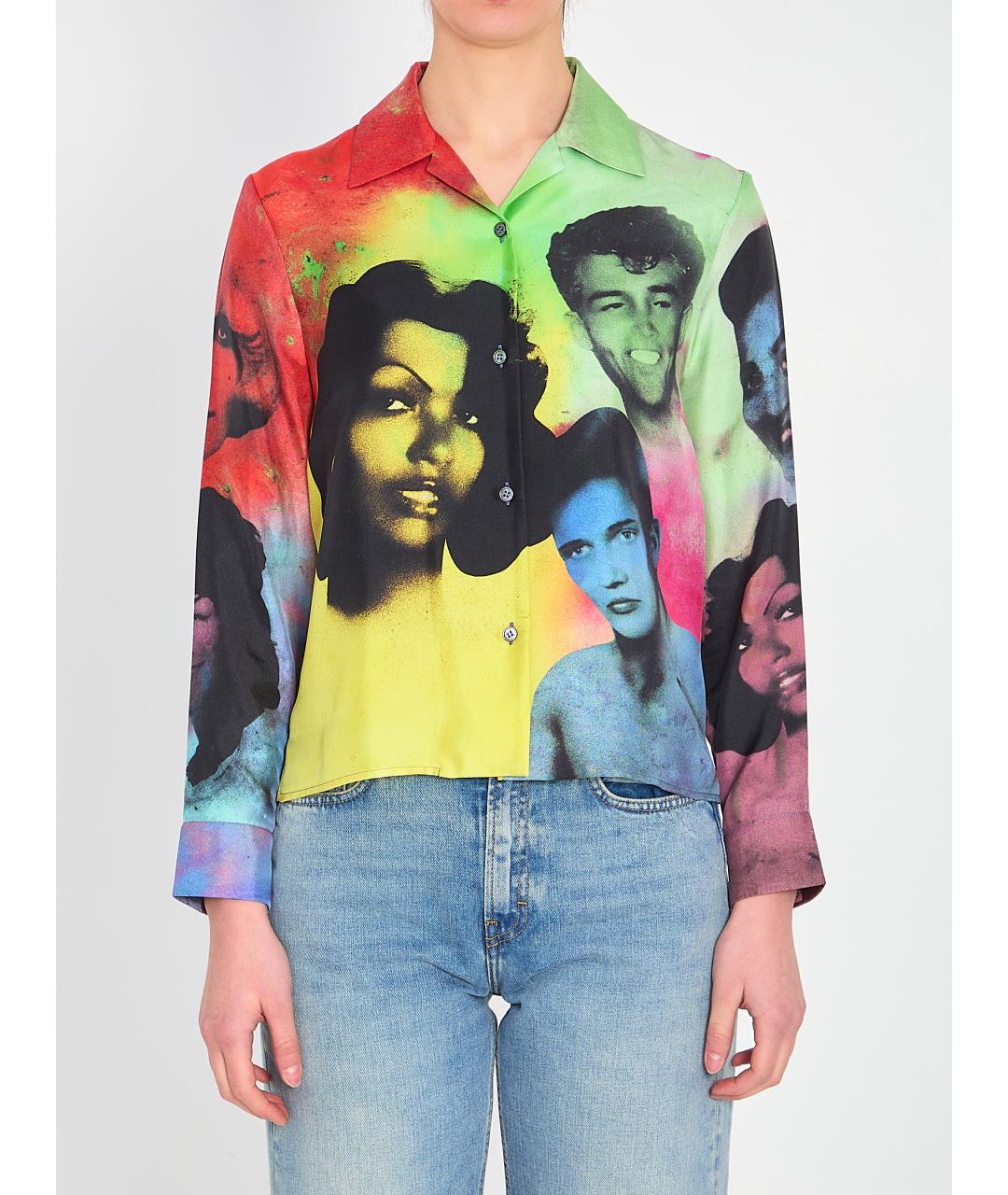 VERSACE Мульти шелковая рубашка, фото 5