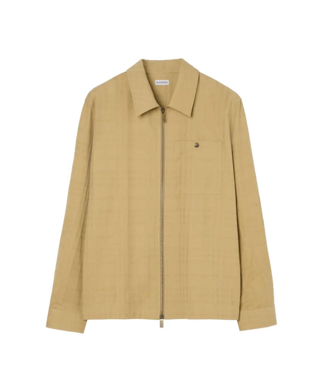 BURBERRY Бежевая хлопковая кэжуал рубашка, фото 1