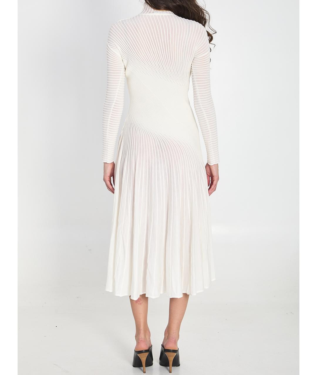 ALAIA Белое шерстяное повседневное платье, фото 5