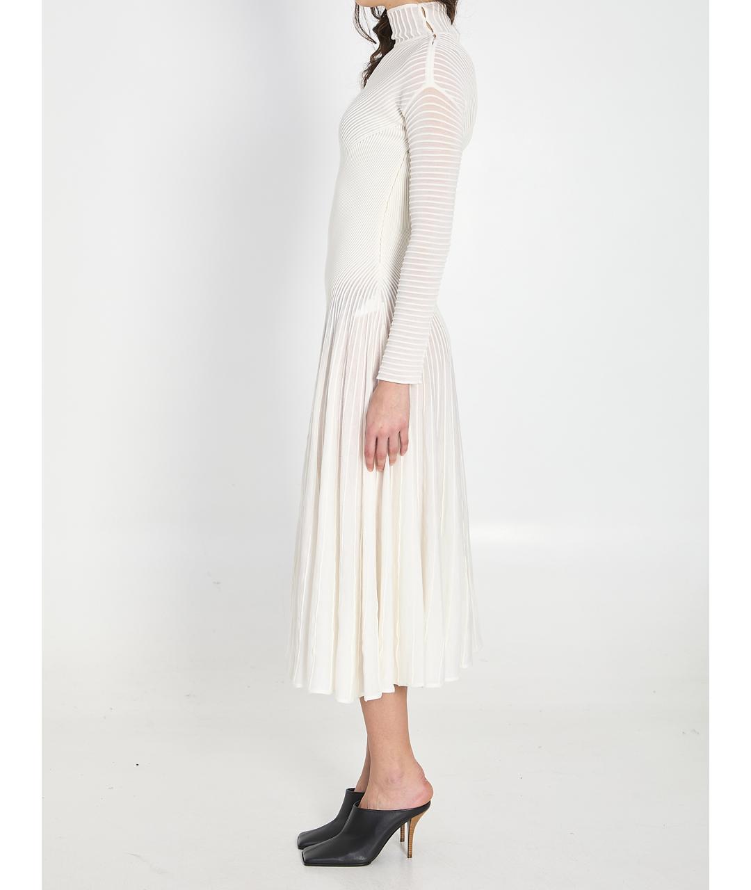 ALAIA Белое шерстяное повседневное платье, фото 4