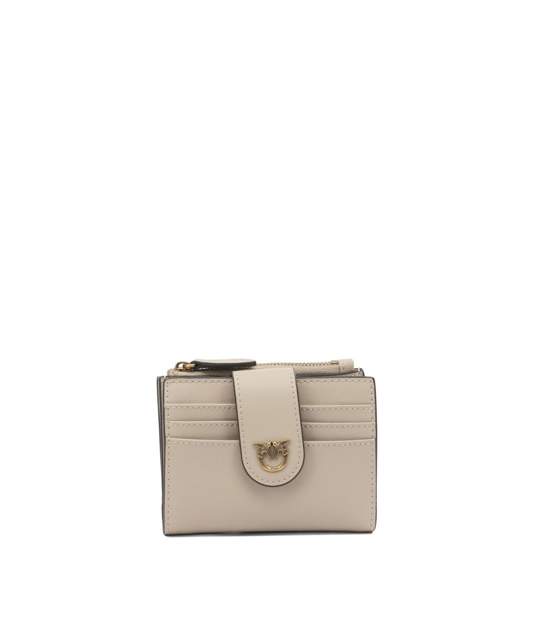 PINKO Бежевый кожаный кошелек, фото 1