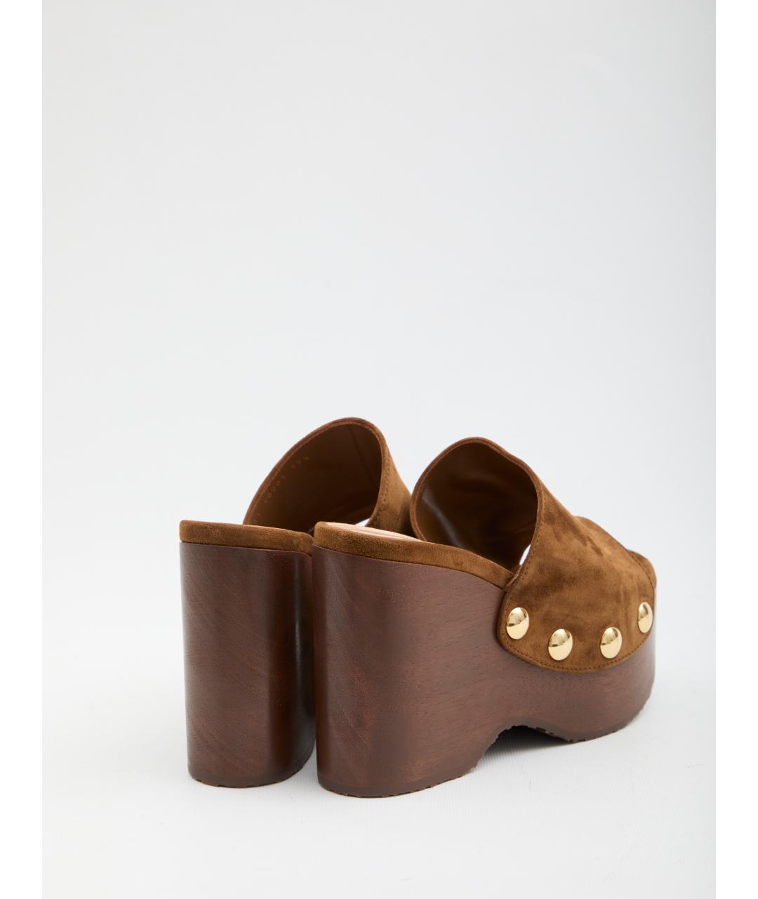 GIANVITO ROSSI Коричневые замшевые сандалии, фото 3