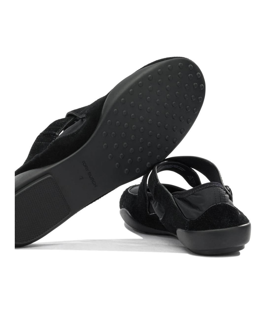 TORY BURCH Черные замшевые балетки, фото 5