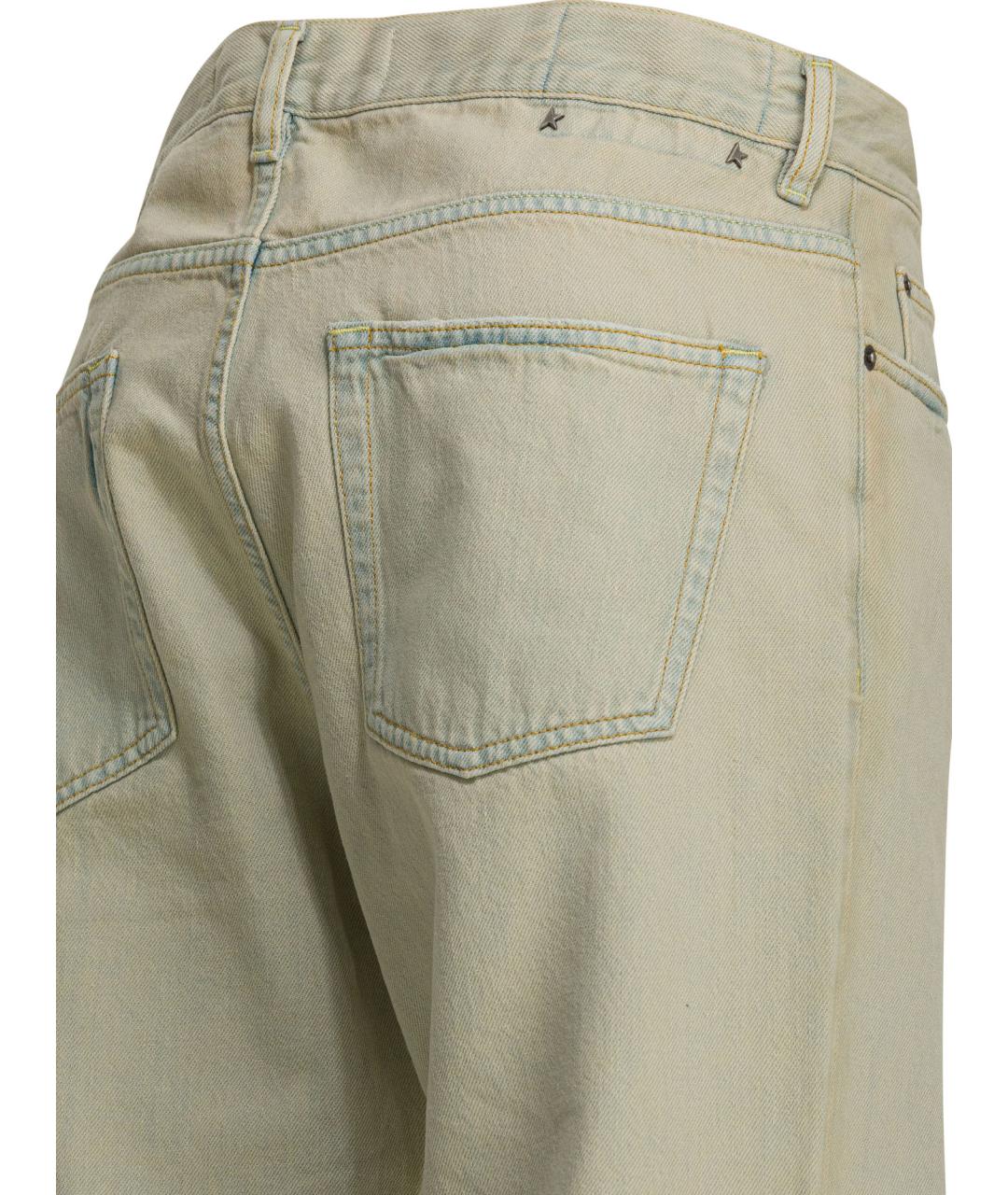 GOLDEN GOOSE DELUXE BRAND Голубые хлопковые повседневные брюки, фото 4