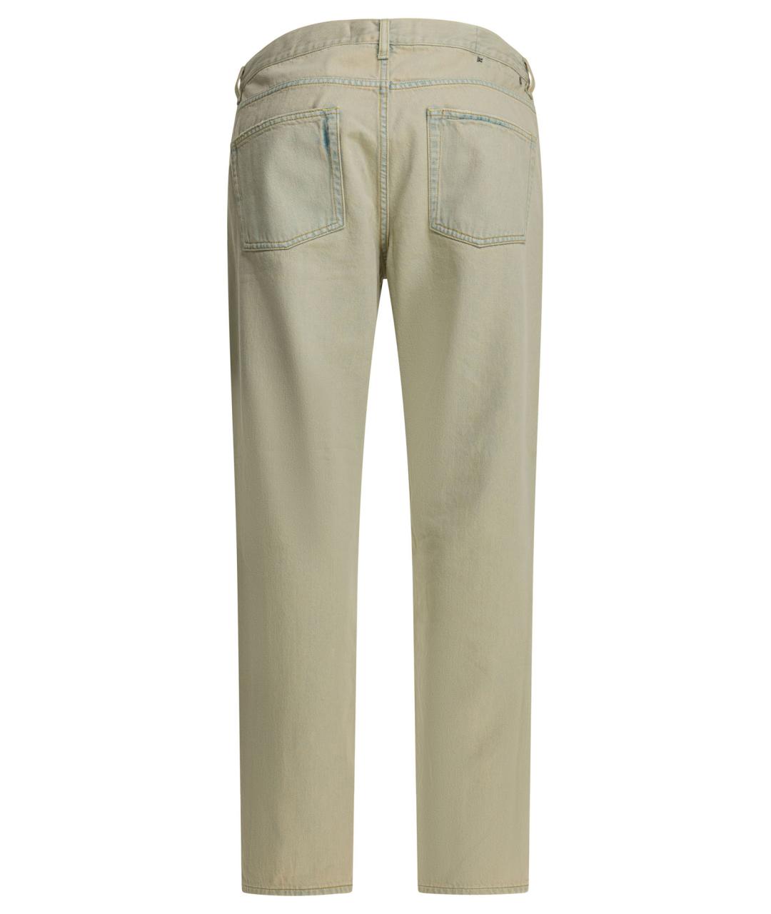 GOLDEN GOOSE DELUXE BRAND Голубые хлопковые повседневные брюки, фото 2