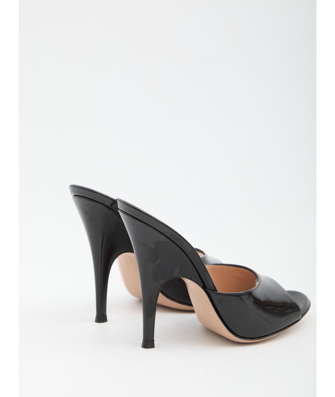 GIANVITO ROSSI Черные кожаные мюли, фото 3