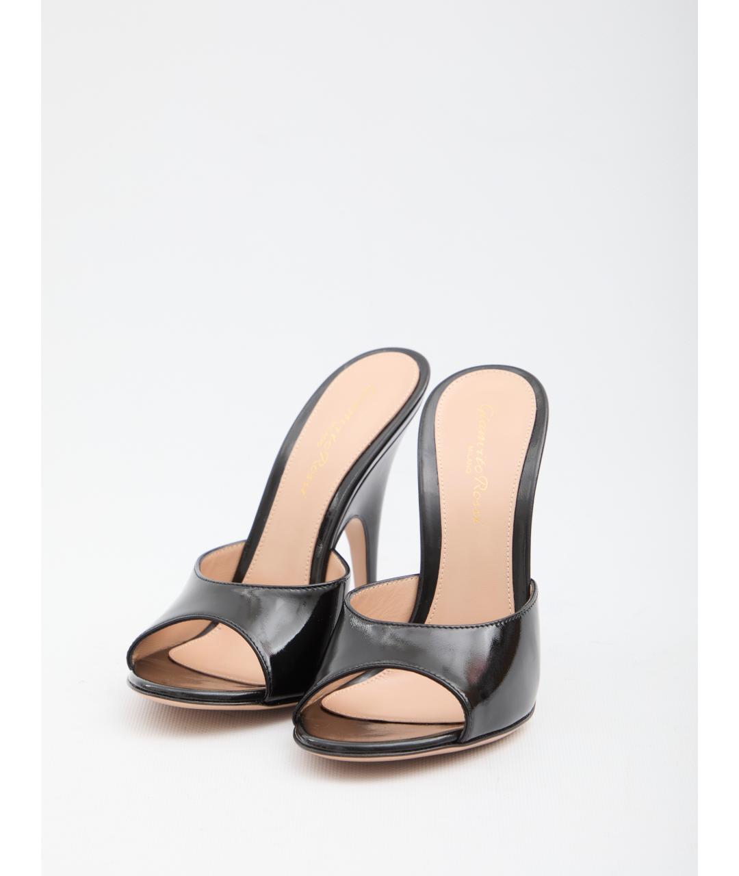 GIANVITO ROSSI Черные кожаные мюли, фото 2