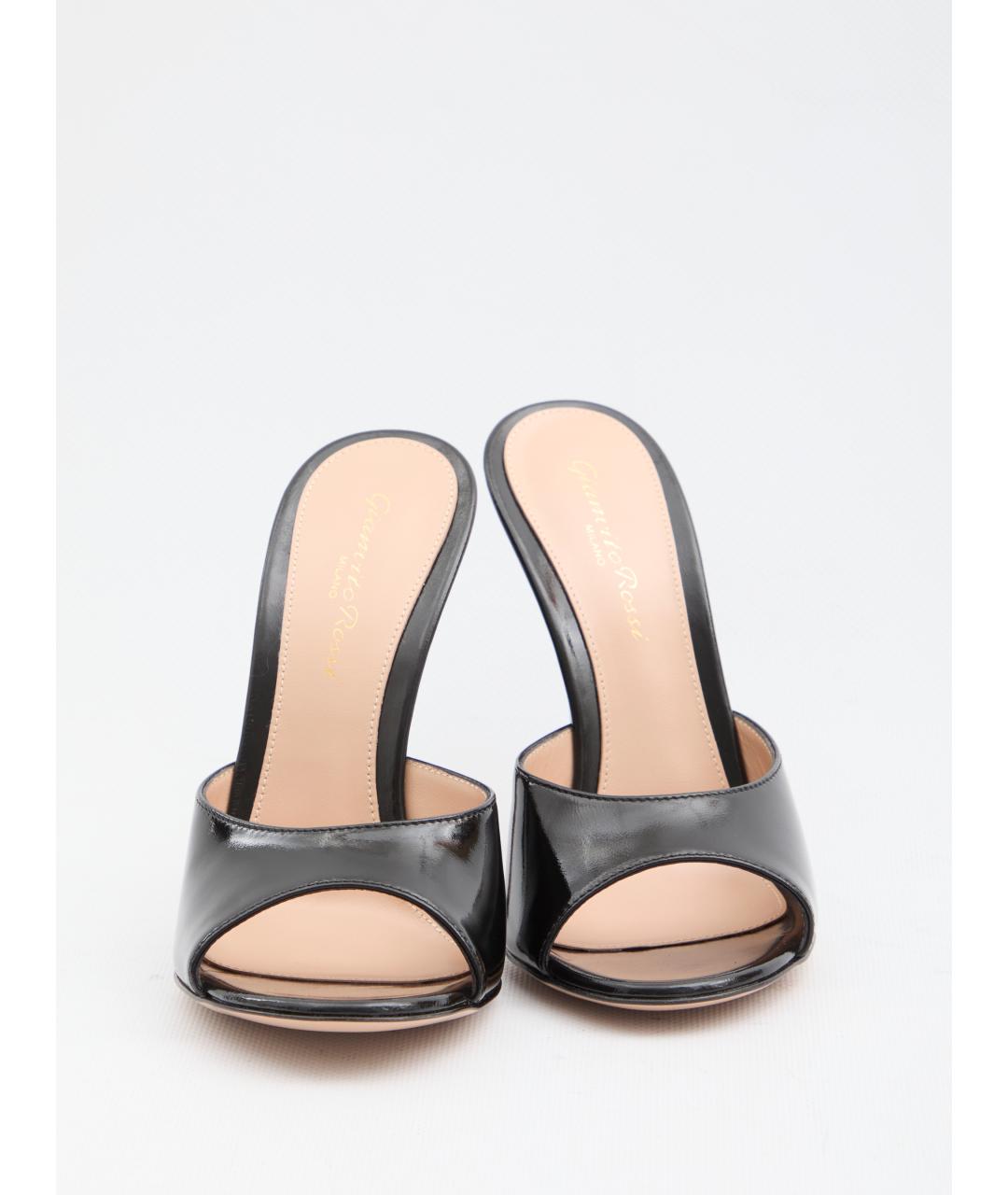 GIANVITO ROSSI Черные кожаные мюли, фото 5