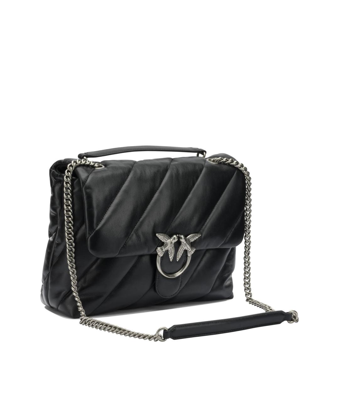 PINKO Черная сумка через плечо из искусственной кожи, фото 2
