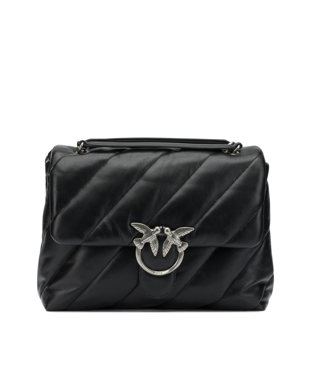 PINKO Черная сумка через плечо из искусственной кожи, фото 1