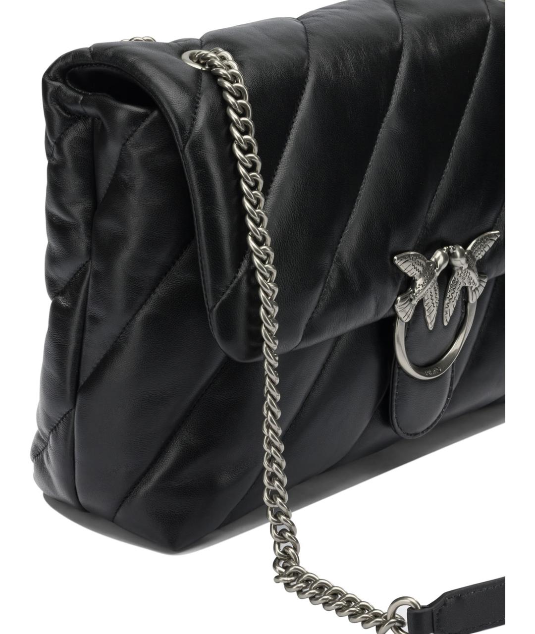 PINKO Черная сумка через плечо из искусственной кожи, фото 4