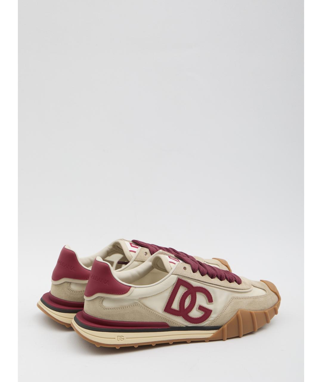 DOLCE&GABBANA Бежевые синтетические низкие кроссовки / кеды, фото 3