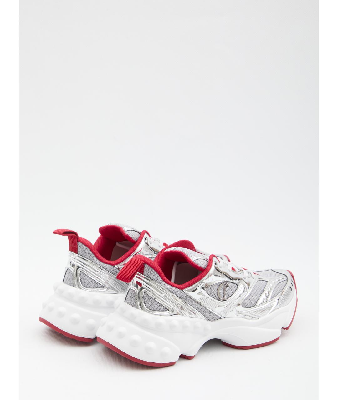 CHRISTIAN LOUBOUTIN Серые текстильные кроссовки, фото 3