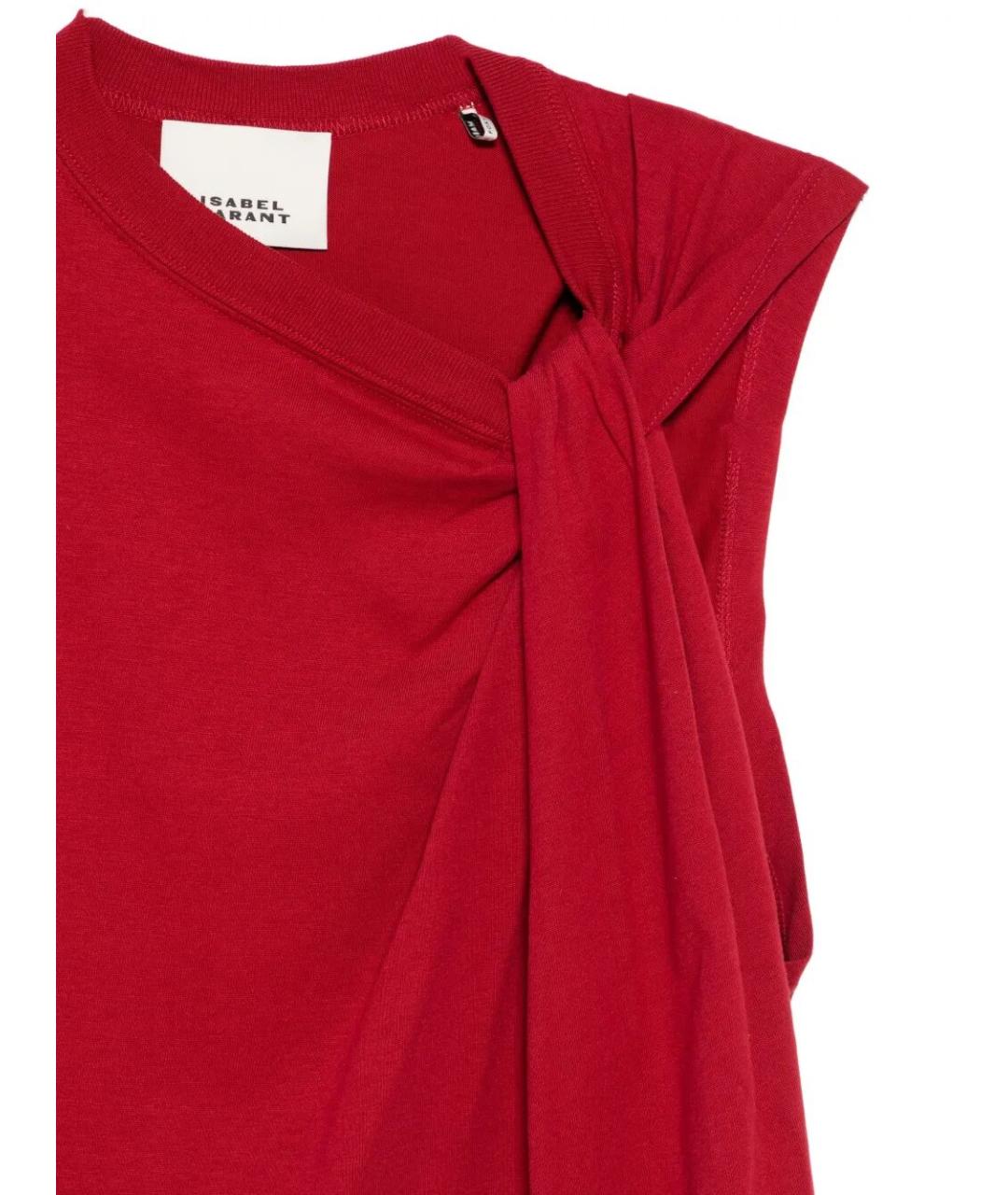 ISABEL MARANT Красная хлопковая футболка, фото 3