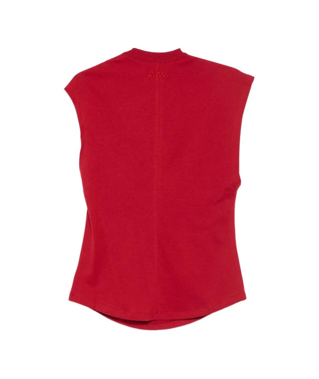 ISABEL MARANT Красная хлопковая футболка, фото 2