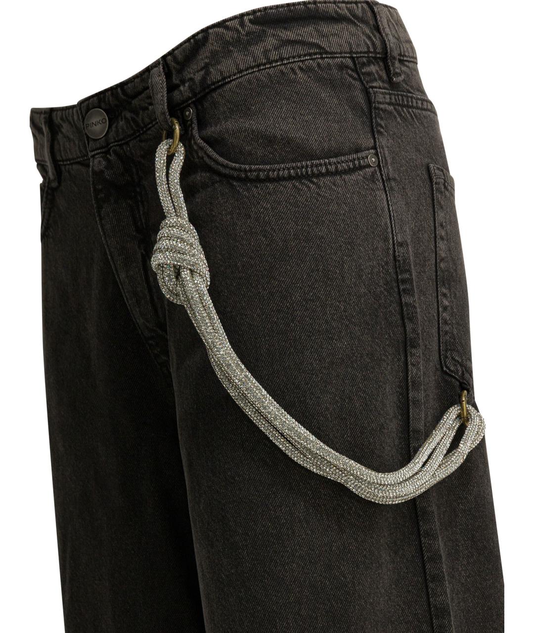 PINKO Черные прямые джинсы, фото 4
