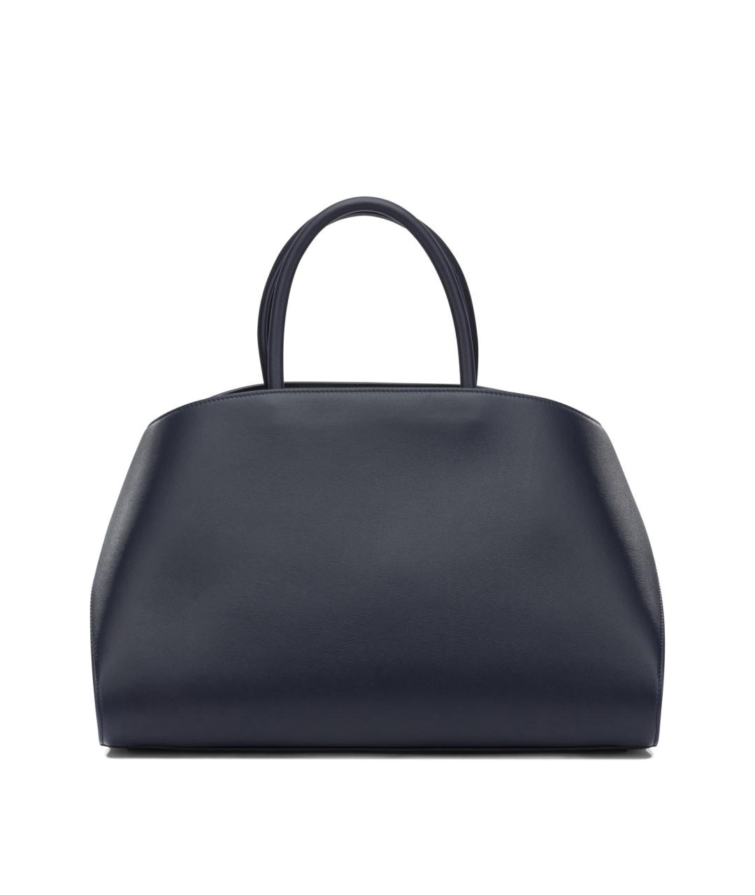 FERRAGAMO Синяя кожаная сумка с короткими ручками, фото 3