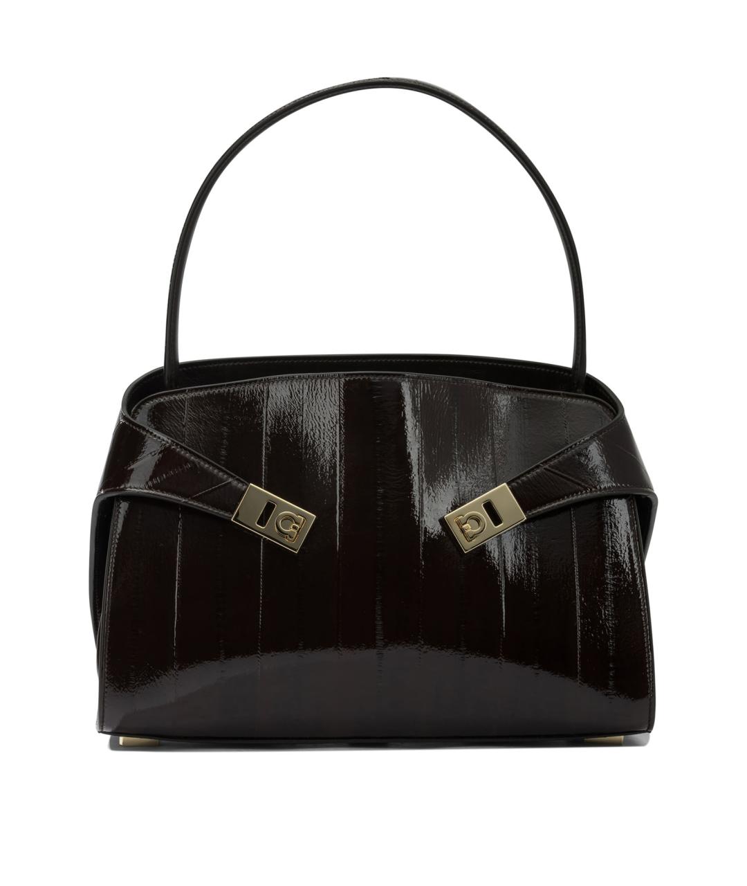 FERRAGAMO Коричневая кожаная сумка через плечо, фото 1