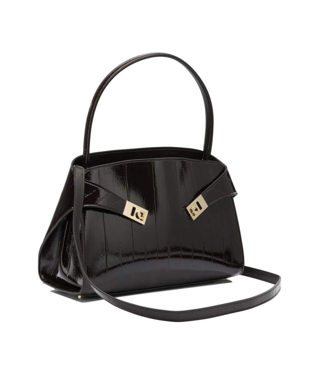 FERRAGAMO Коричневая кожаная сумка через плечо, фото 2