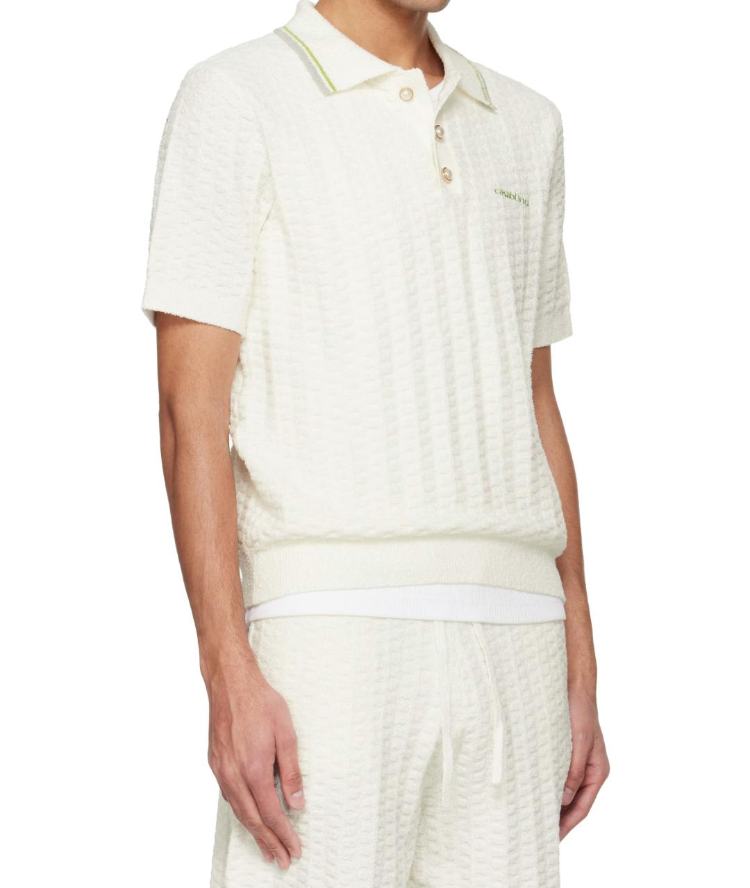 CASABLANCA Белая хлопковая футболка, фото 2