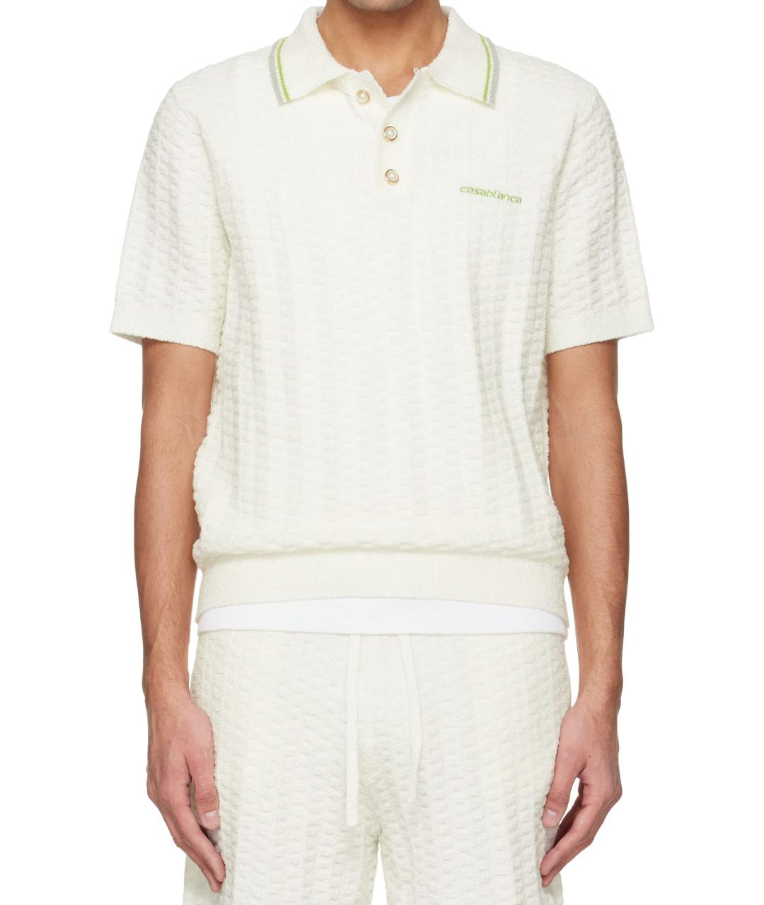 CASABLANCA Белая хлопковая футболка, фото 1