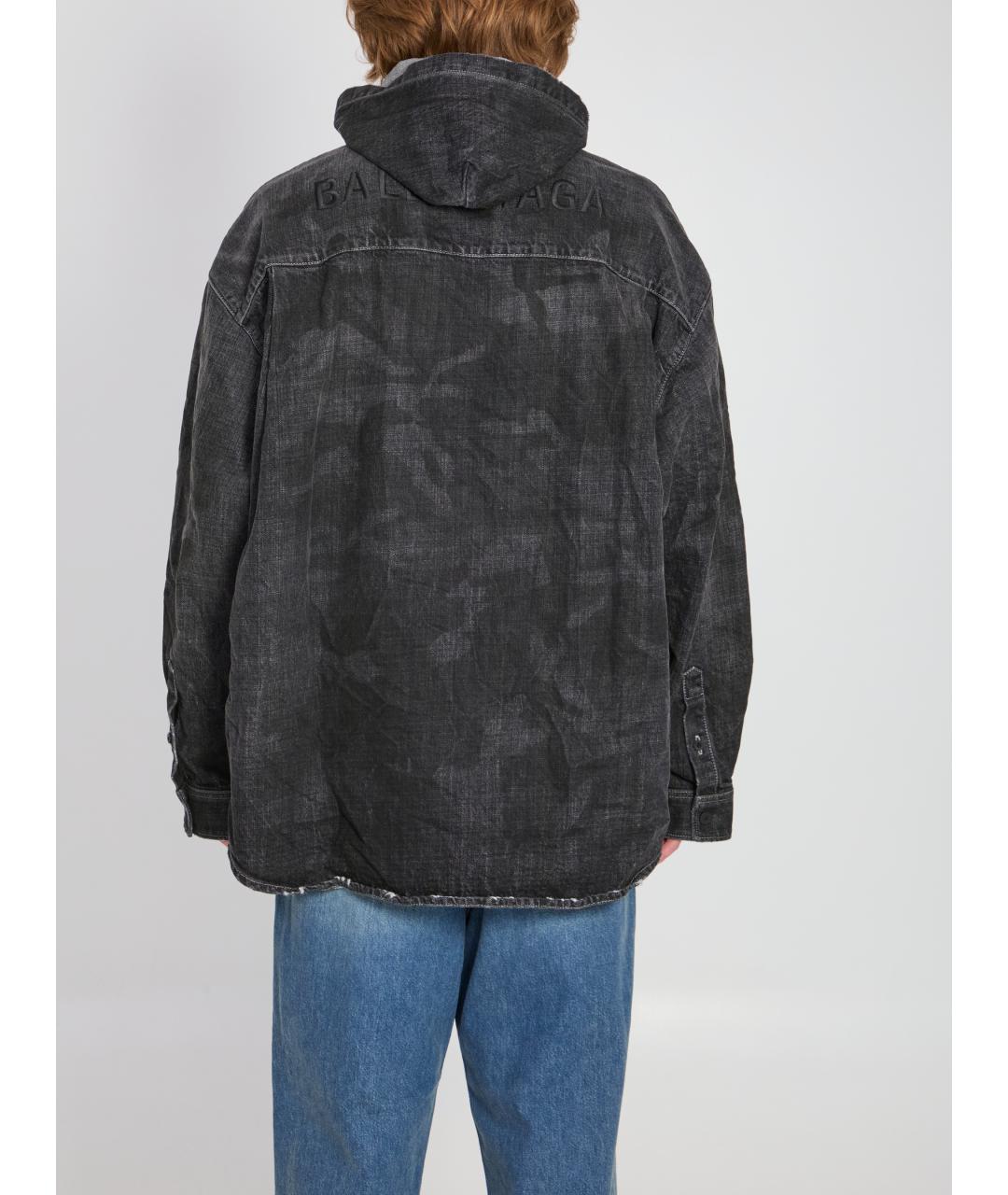 BALENCIAGA Черная хлопковая куртка, фото 3