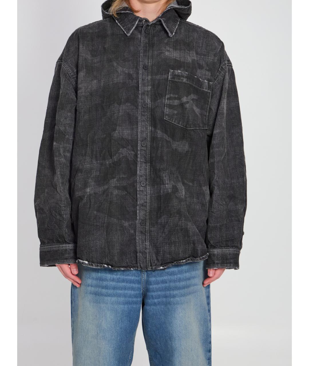 BALENCIAGA Черная хлопковая куртка, фото 4