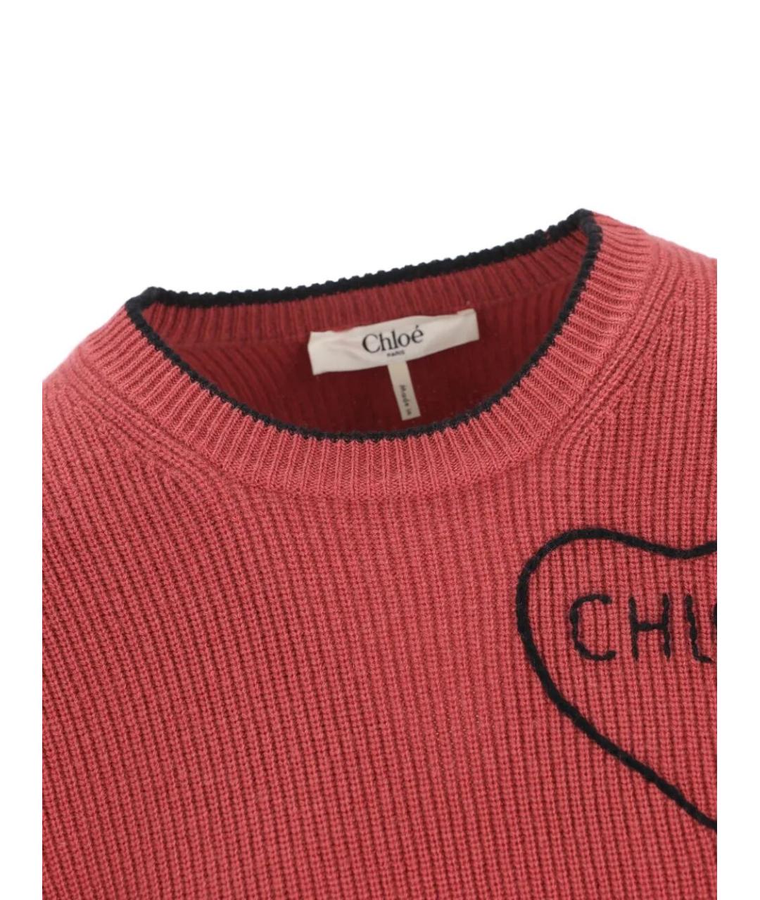 CHLOE Розовый шерстяной джемпер / свитер, фото 3