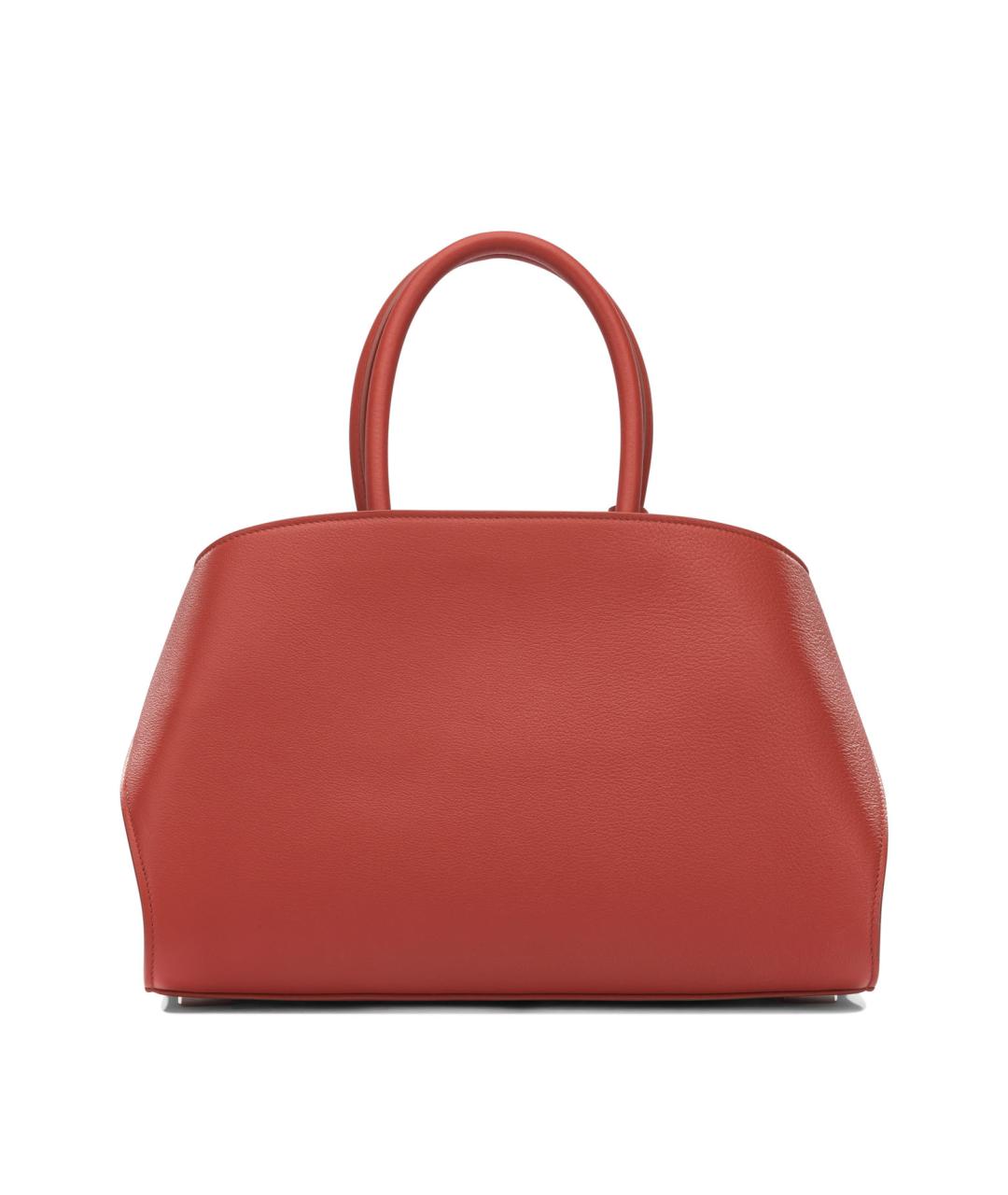 FERRAGAMO Красная кожаная сумка с короткими ручками, фото 3